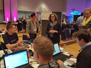 Claudia Nemat is excited to meet some of our hackers.