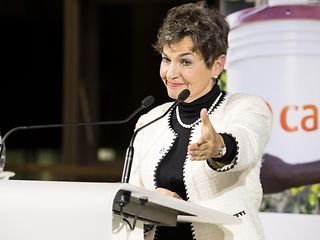 Christiana Figueres bei ihrer Dankesrede