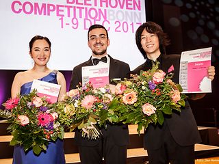 Die drei Preisträger der International Telekom Beethoven Competition 2017