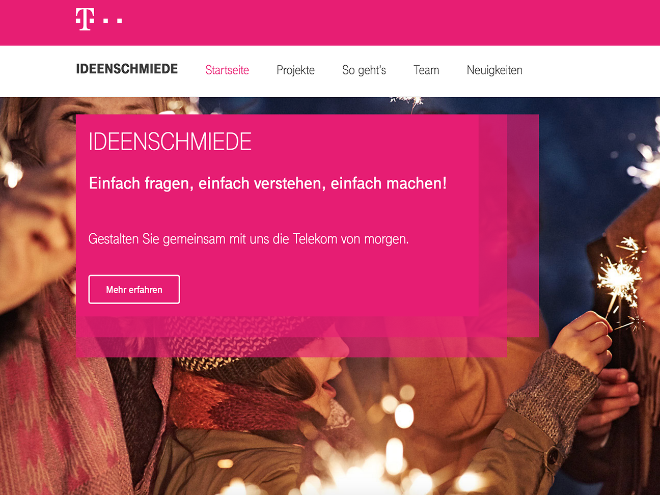 Ideenschmiede - Kunden gestalten Telekom Produkte und Services.