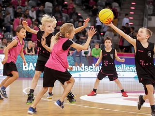 Young players in action. he game time – four quarters of 4 minutes each.