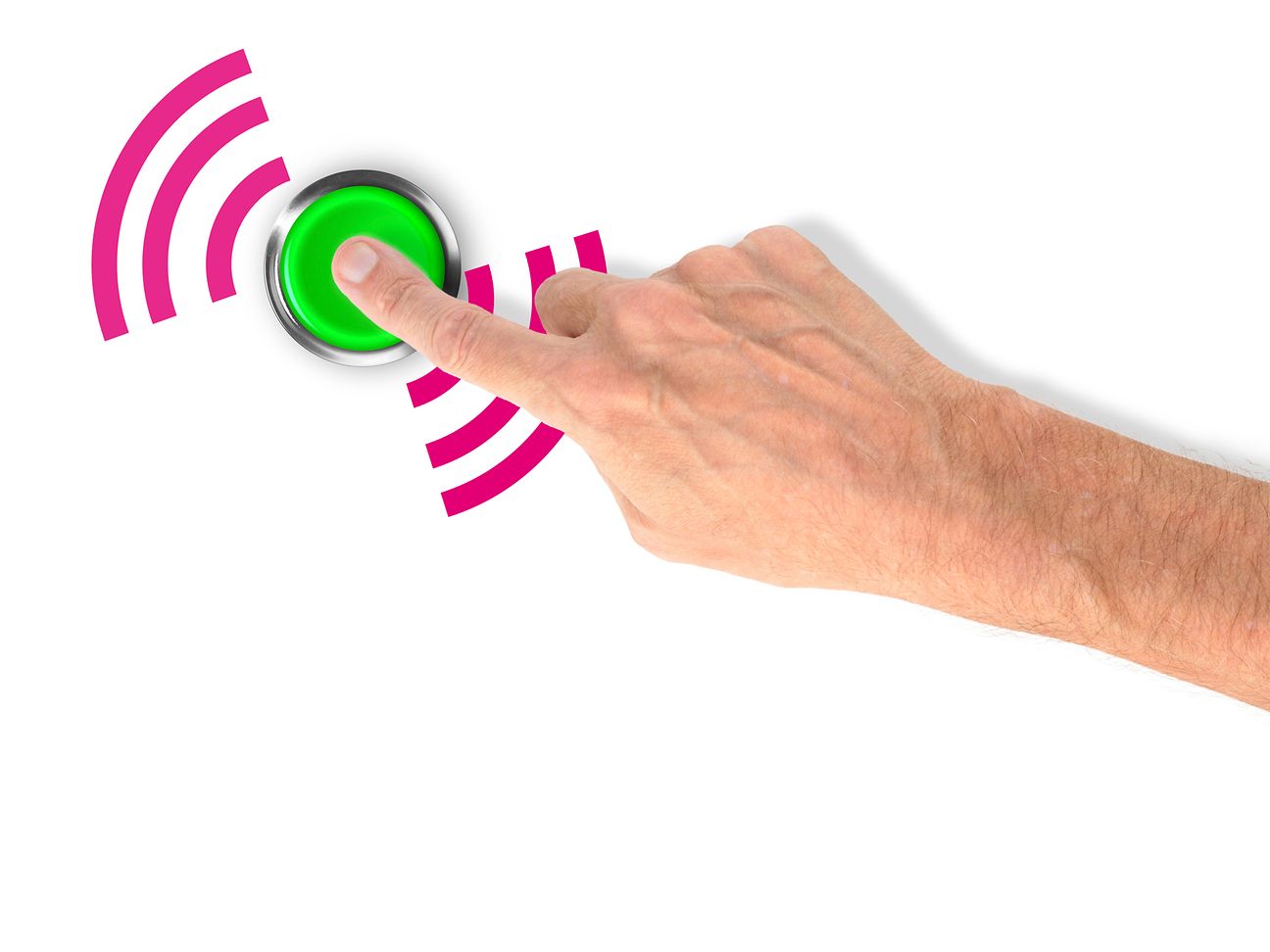 Symbolfoto Knopfdruck IoT