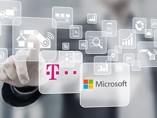 Logos Deutsche Telekom und Microsoft