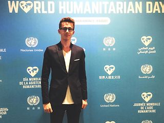 Roland Philipp beim Welttag der humanitären Hilfe der Vereinten Nationen (Collage)