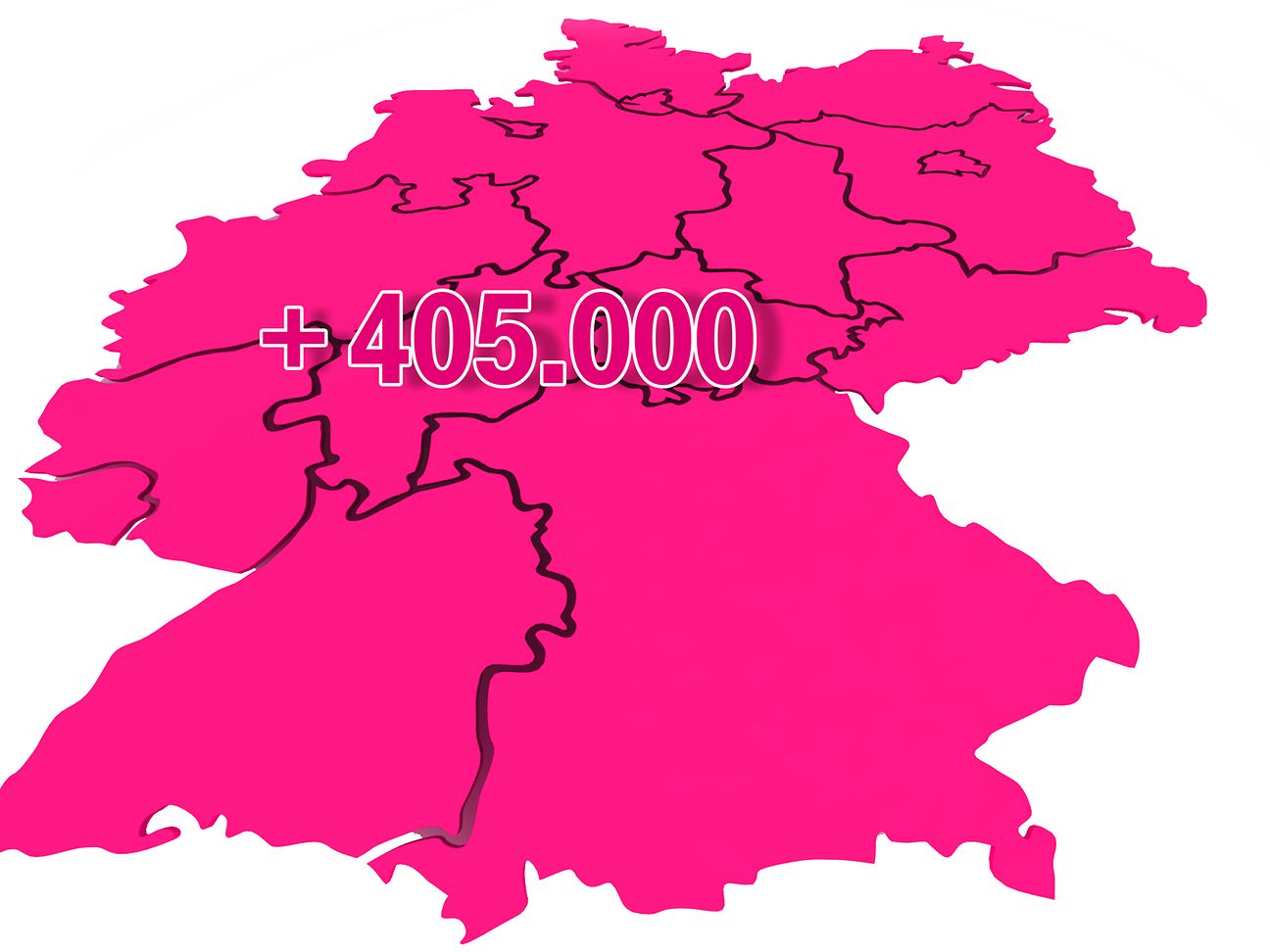 405.000 zusätzliche Haushalte können bis zu 100 MBit/s nutzen