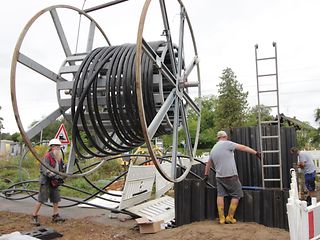 BI_180810 - Einsatz Kabeltrommel für Pressbohrung in Stephanskirchen