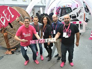 Fünf Berliner Telekom-Mitarbeiter konnten am Netzetag teilnehmen.