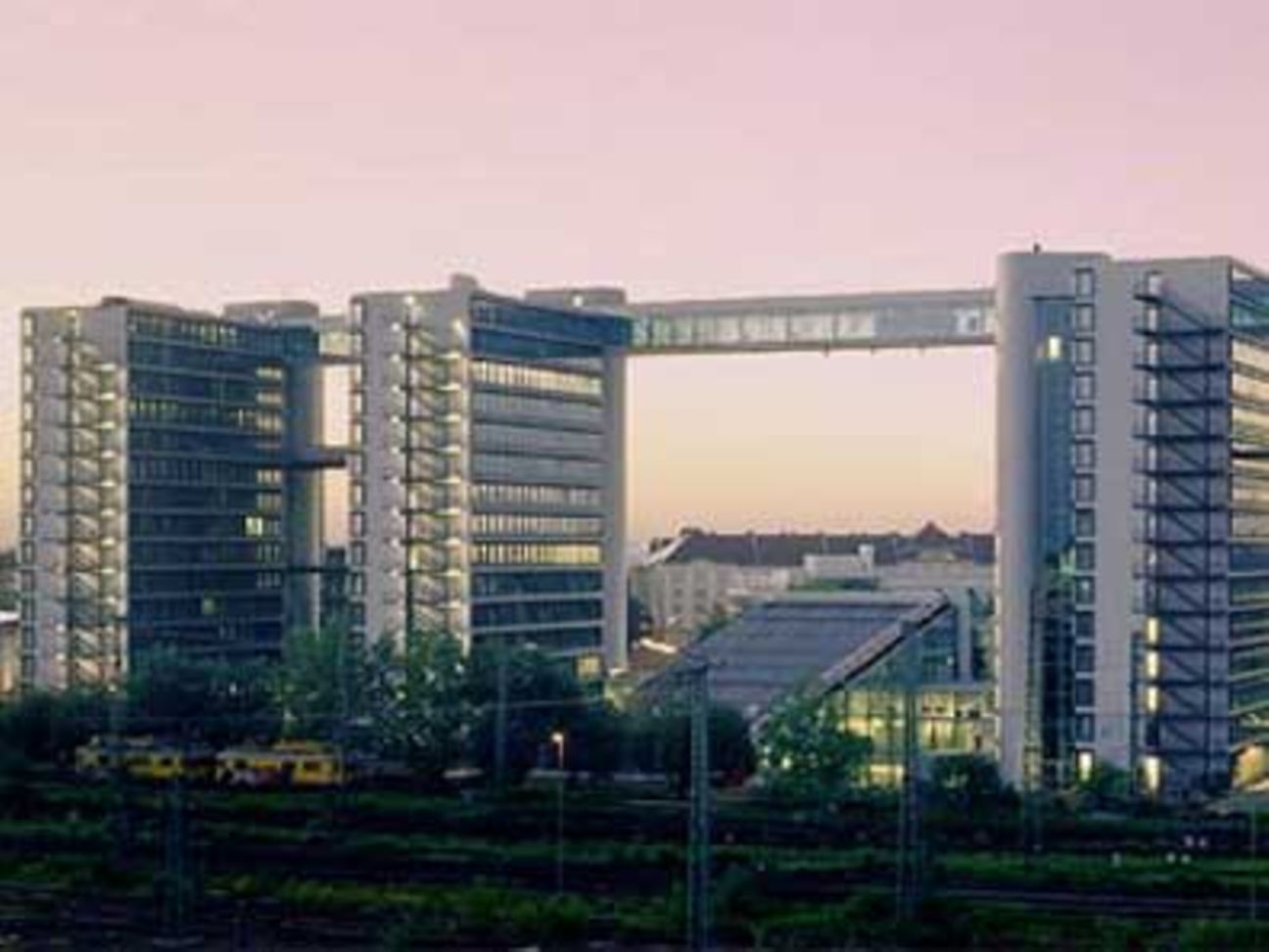 View of the Telekom building in Munich
