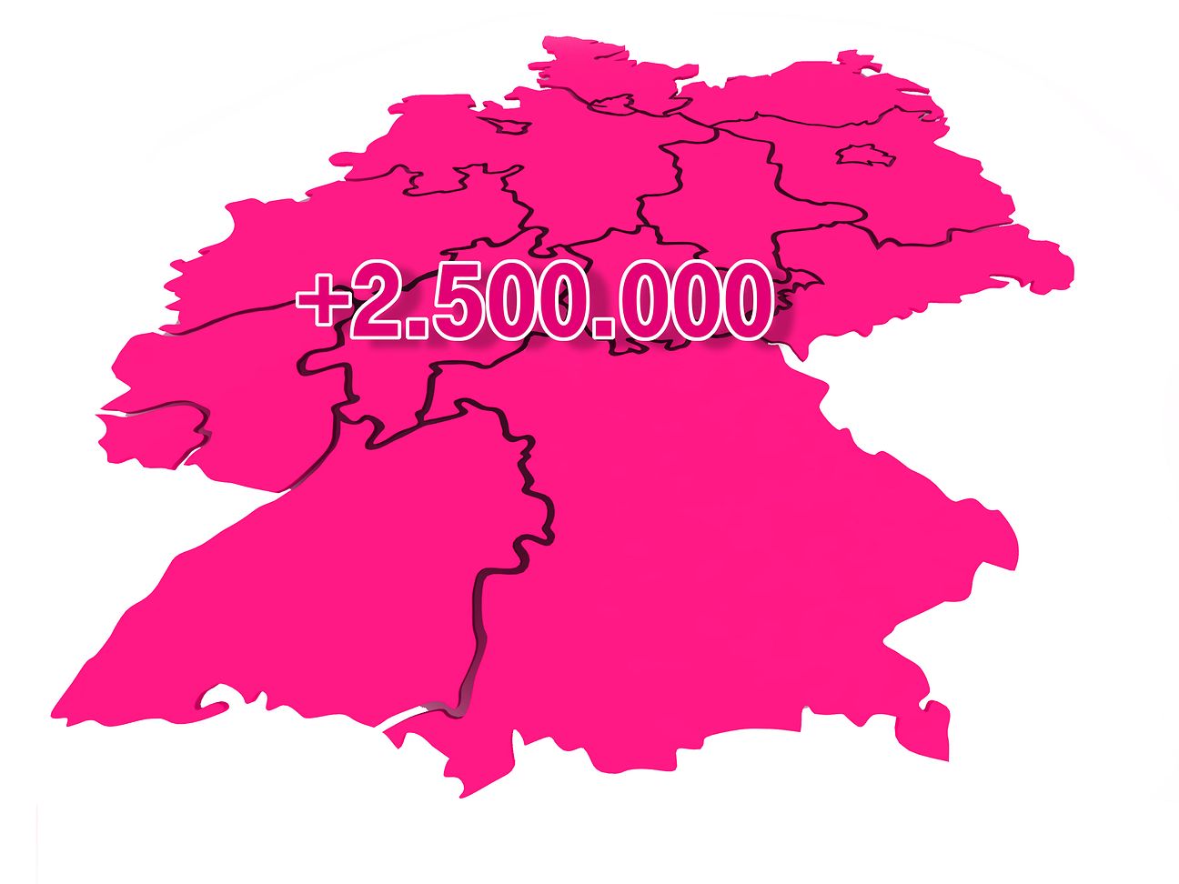 Mehr Tempo an zweieinhalb Millionen Anschlüssen.