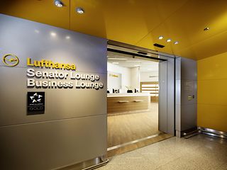 Eingangsbereich einer Lufthansa Lounge