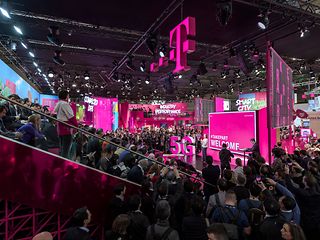 Deutsche Telekom's stand at the Mobile World Congress