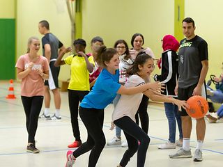 More parallels between the two sports became apparent during the subsequent basketball session.