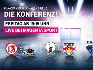 Eishockey: Playoff-Viertelfinals als Konferenz bei MagentaSport