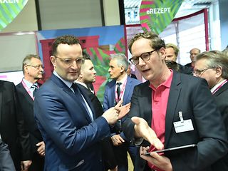 Mark Düsener  begrüßte Bundesgesundheitsminister Jens Spahn.