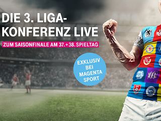 MagentaSport: Saisonfinale der 3. Liga erstmals als Konferenz.