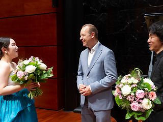 Die beiden Pianisten im Gespräch mit Dirk Wende.