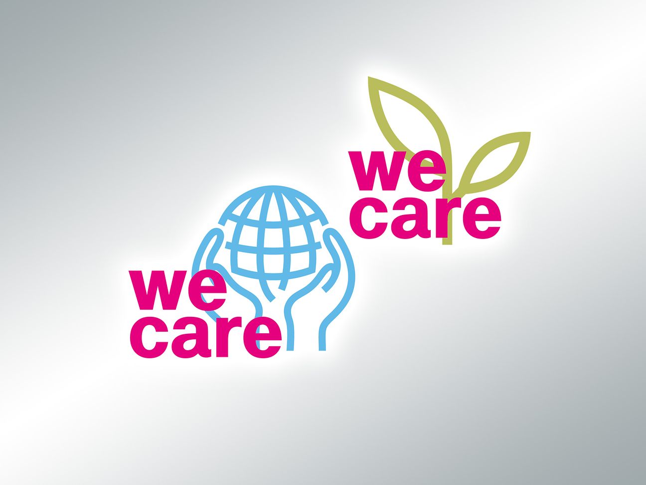 „we care“ Logo