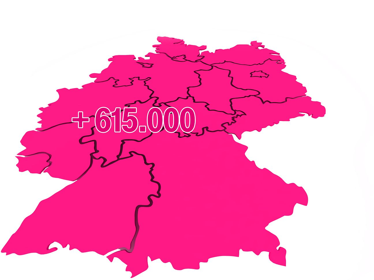Mehr Tempo an 615.000 Anschlüssen.