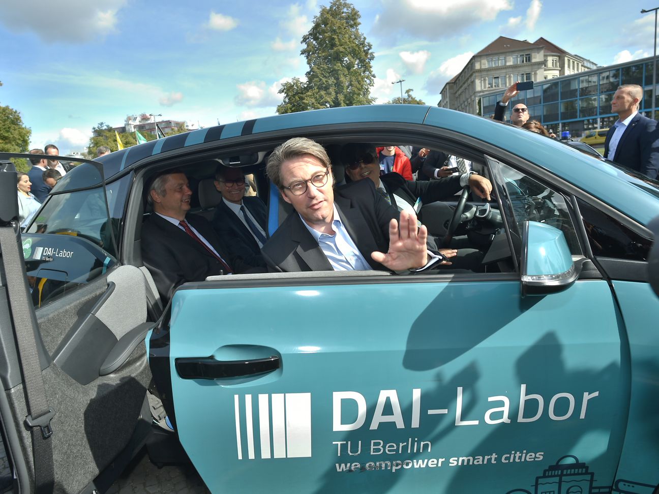 Andreas Scheuer, Prof. Sahin Albayrak, Michael Müller und Christian Thomsen. 