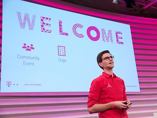 Gastgeber Florian Junglas hat die agile Community eingeladen.