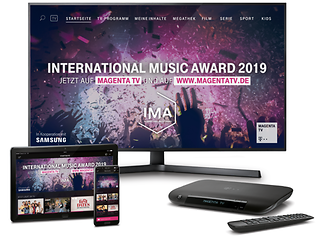 Die Telekom zeigt den International Music Award live und exklusiv.