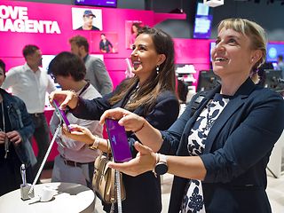 Customers having fun in the gaming zone of Zagreb‘s Flagship store.