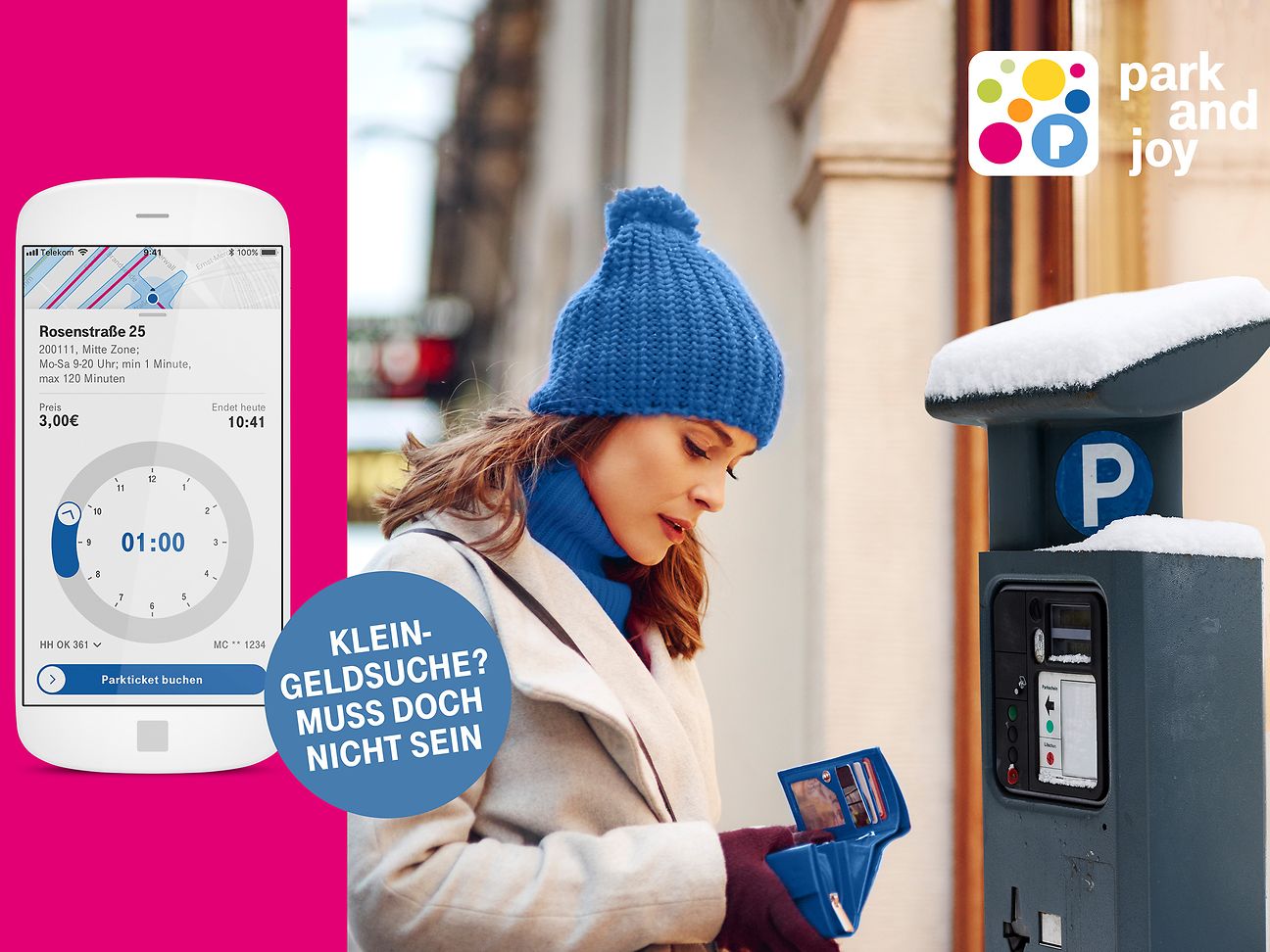 Park and Joy: Mit der Telekom in 100 Städten smart parken.