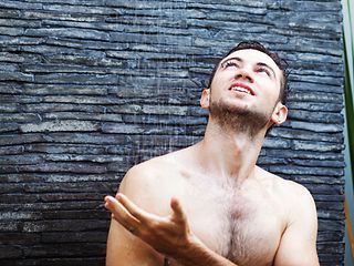 Man in shower