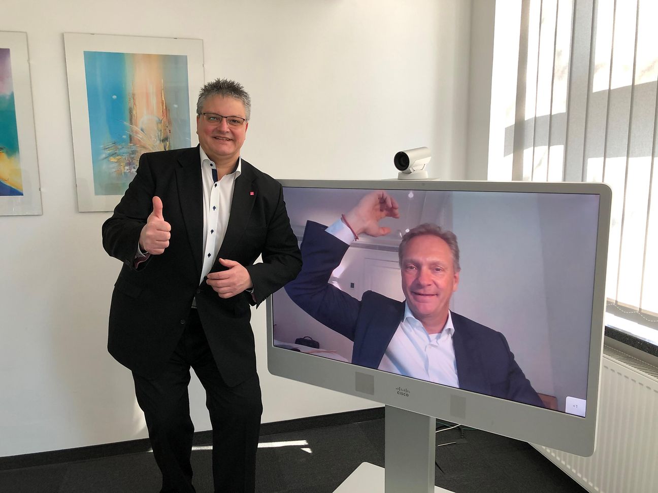 Dirk Backofen (left) with Christian Hentschel, President, Palo Alto Networks EMEA