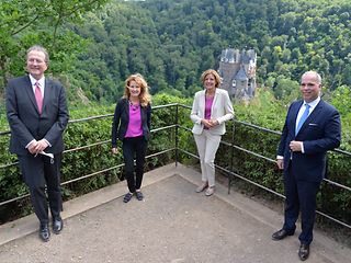 Dr. Karl Graf zu Eltz, Heike Raab, Malu Dreyer, Dirk Wössner