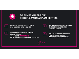 Warnhinweise der Corona-Warn-App auf dem Smartphone über Infektionsrisiken bei Kontakt mit Covid-19 positiv getesteten Personen.