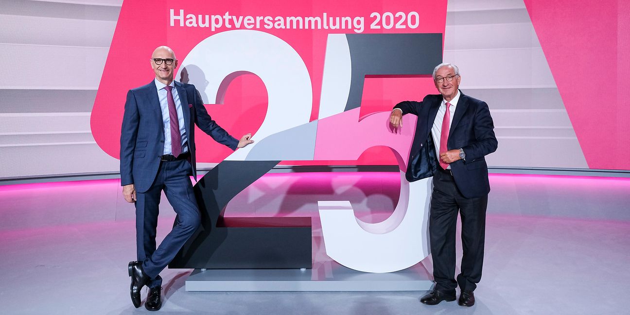 Telekom Vorstand Timotheus Höttges (links) und Ulrich Lehner, Vorsitzender des Aufsichtsrates.