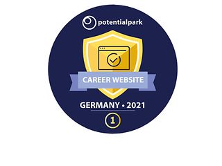 Logo für Potentialpark-Auszeichnung: Karriere-Website ist Nr. 1