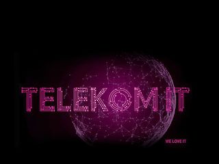 Magenta globe with the text Telekom-IT