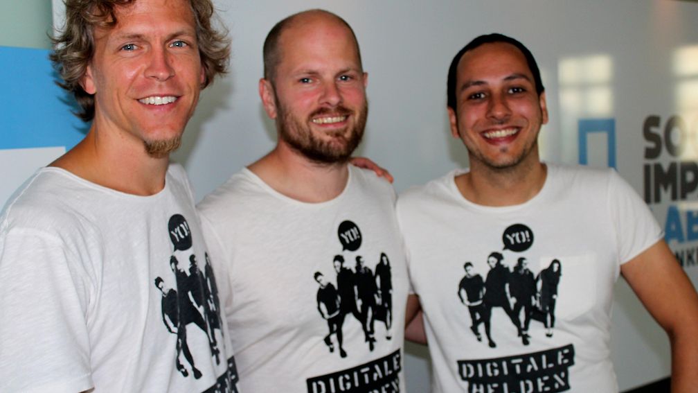 Die Gründer der Digitalen Helden: Florian Borns, Jörg Schüler, Gregory Grund.