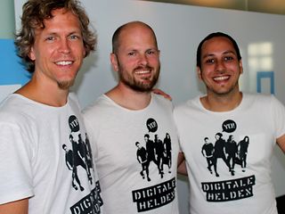 Die Gründer der Digitalen Helden: Florian Borns, Jörg Schüler, Gregory Grund.