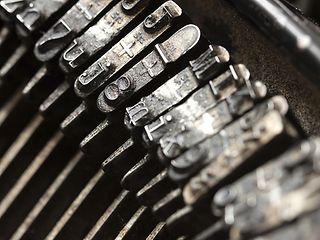 Blick in Schreibmaschine