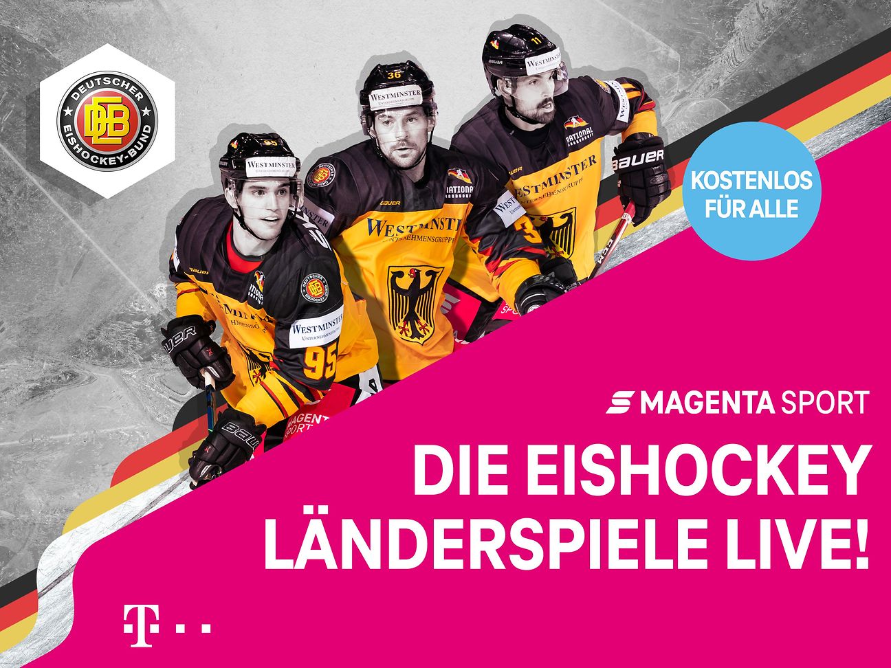 Magenta Sport Die Eishockey-Länderspiele live im FreeTV! Deutsche Telekom