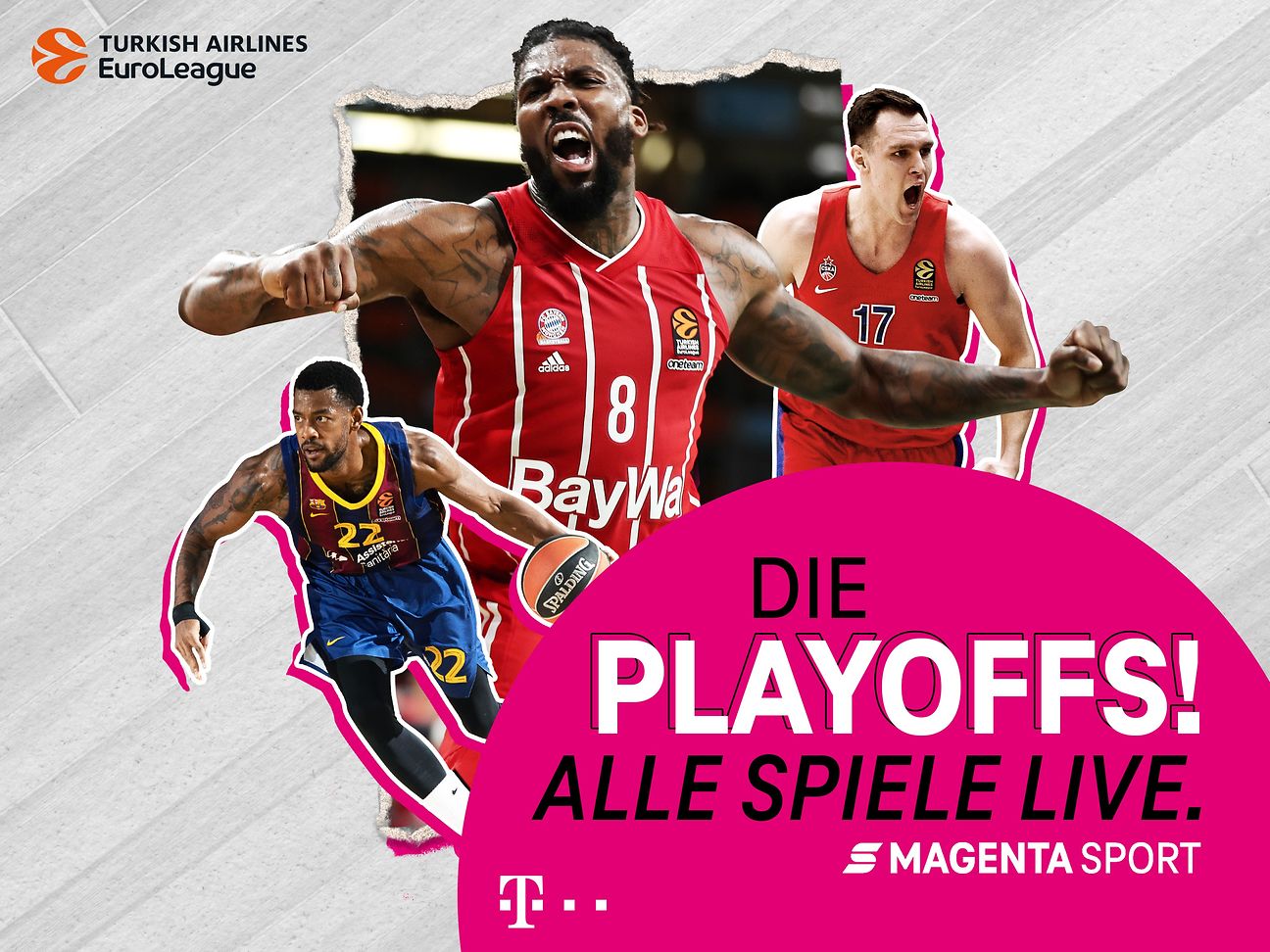 MagentaSport zeigt EuroLeague Playoffs mit dem FC Bayern Basketball Deutsche Telekom
