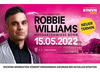 Robbie Williams to play 2022 in Bonn