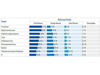 Grafik Umfrage IT-Trends