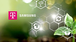 Telekom and Samsung cooperate for a greener future.