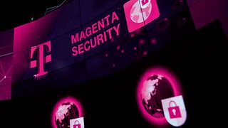 A large screen reading “Magenta Security”