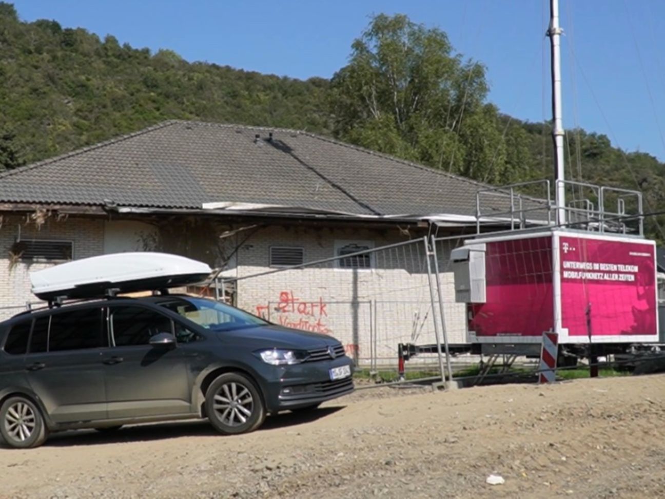 Wiederaufbaugebiet Messfahrt Flut