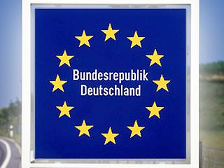 Grenzschild der Bundesrepublik Deutschland