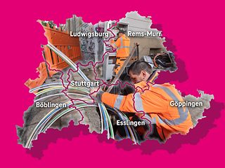 Telekom treibt Glasfaser-Ausbau in der Gigabitregion Stuttgart voran