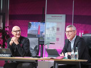 Deutsche Telekom CEO Timotheus Höttges (left) and CFO Christian Illek.