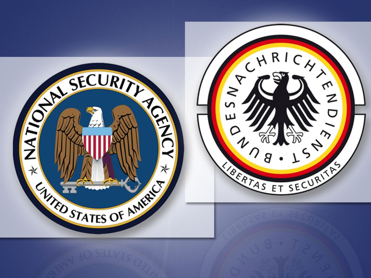 Siegel der NSA und des BND.