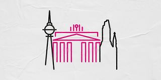 Illustration der Skyline von Berlin