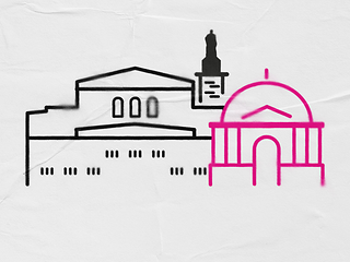 Illustration der Skyline von Darmstadt